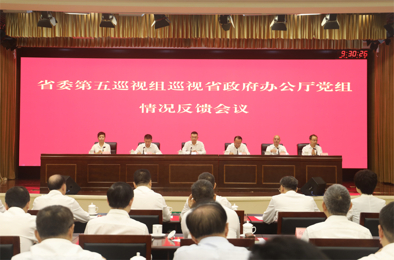 省委第五巡视组向省政府办公厅党组反馈巡视情况「相关图片」