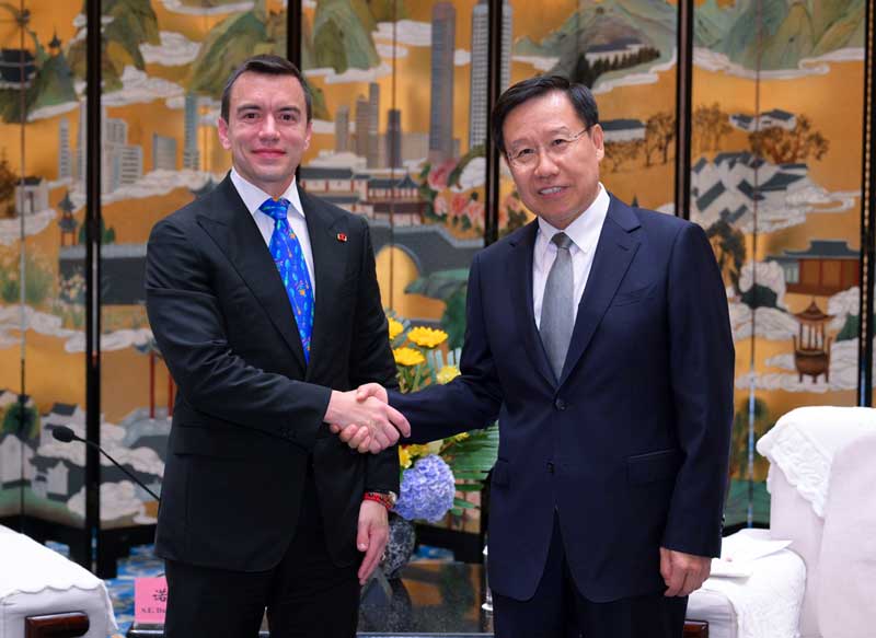 王晓晖施小琳会见厄瓜多尔总统诺沃亚「相关图片」 王晓晖施小琳会见厄瓜多尔总统诺沃亚「相关图片」